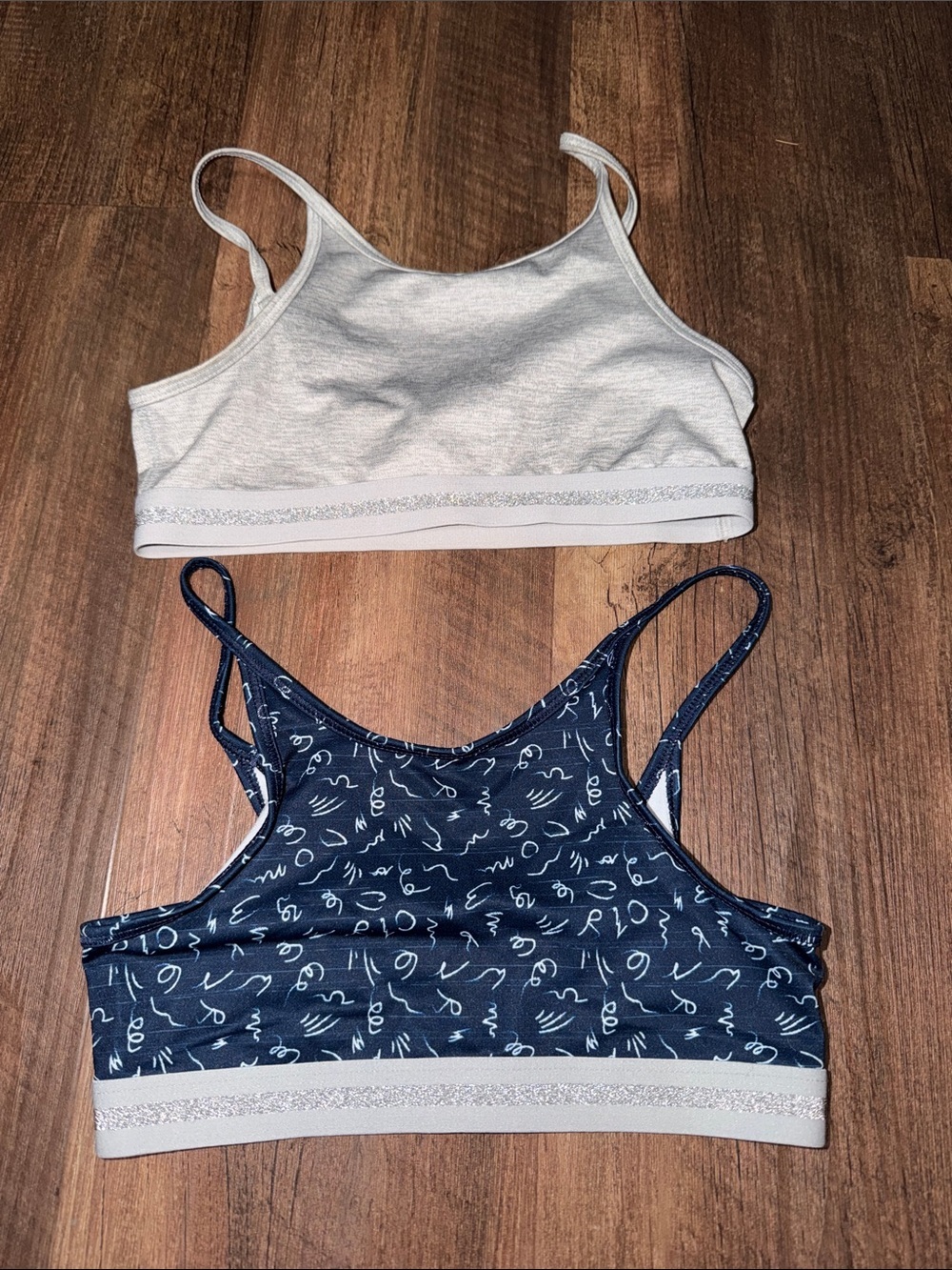 Lot of 2 Athletic Works girls sports bra bundle; size 30 EUC